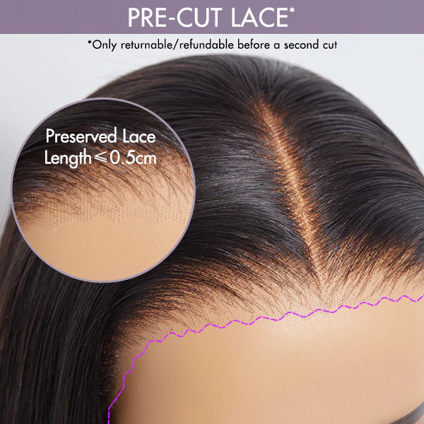 PartingMax Glueless Wig Water Wave 7x6 Closure HD Lace 100% Human Hair Wig Ready To Go