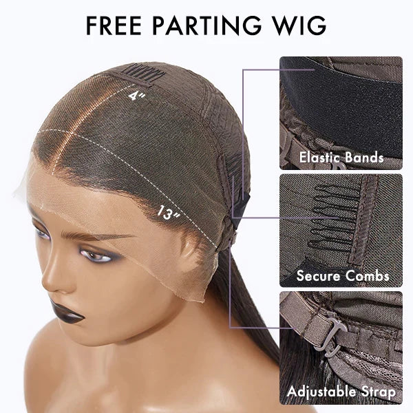 PartingMax Glueless Wig Water Wave 7x6 Closure HD Lace 100% Human Hair Wig Ready To Go