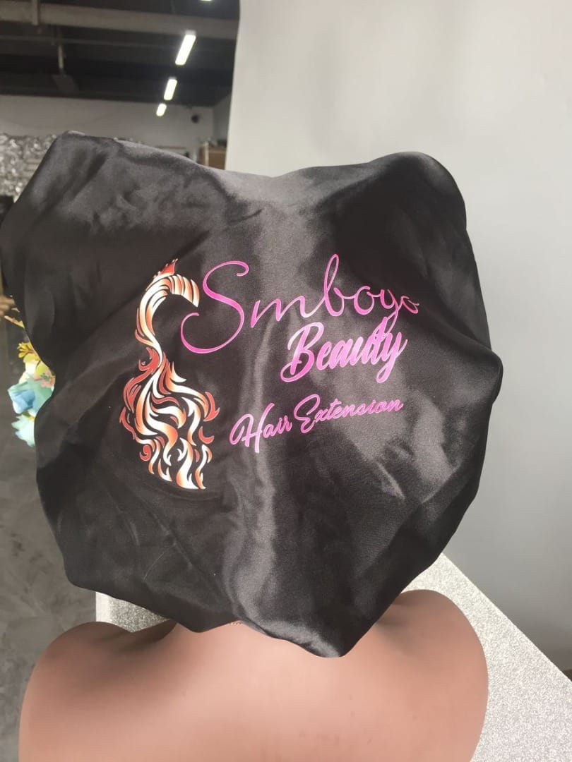 elastic wide brim sleeping silk bonnet custom color large satin round